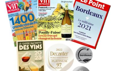  Nos récompenses pour 2022 (Decanter, Revue des vins de France, Guide Hachette des Vins 2023…)