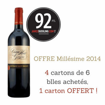 Château Haut-Goujon, AOP Montagne Saint-Émilion, 2014 - Offre 4 Cartons